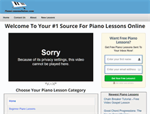 Tablet Screenshot of pianolessonsonline.com